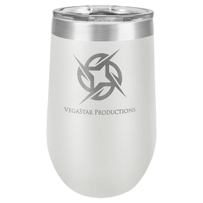 Stemless Wine Tumblers 16 oz. - 5.75" / White