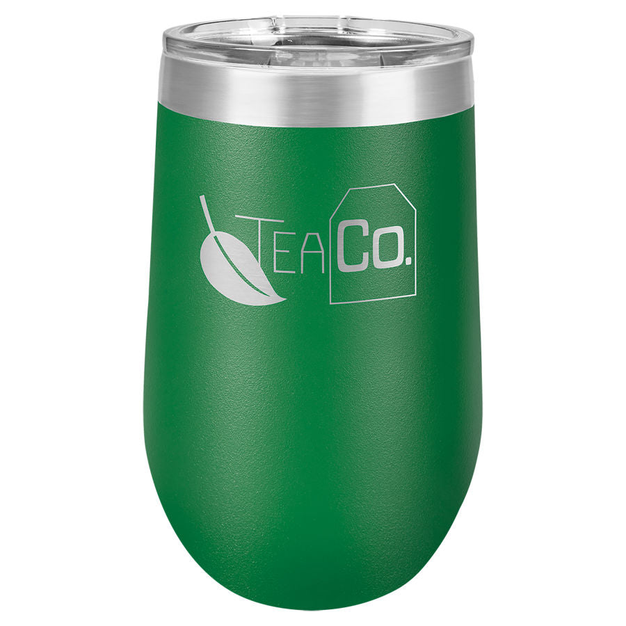 Stemless Wine Tumblers 16 oz. - 5.75" / Green