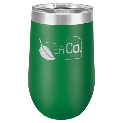 Stemless Wine Tumblers 16 oz. - 5.75" / Green