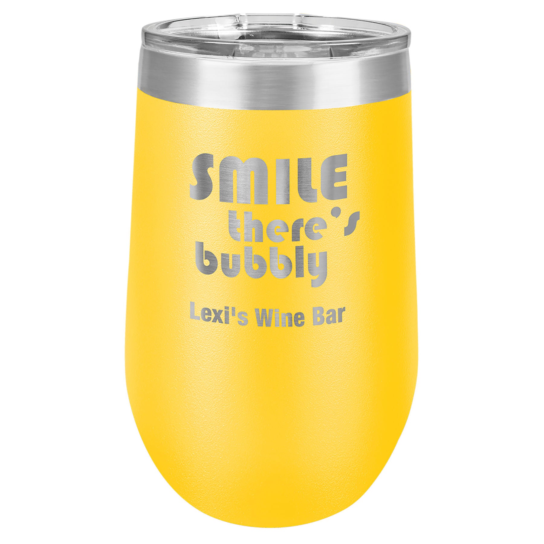 Stemless Wine Tumblers 16 oz. - 5.75" / Yellow