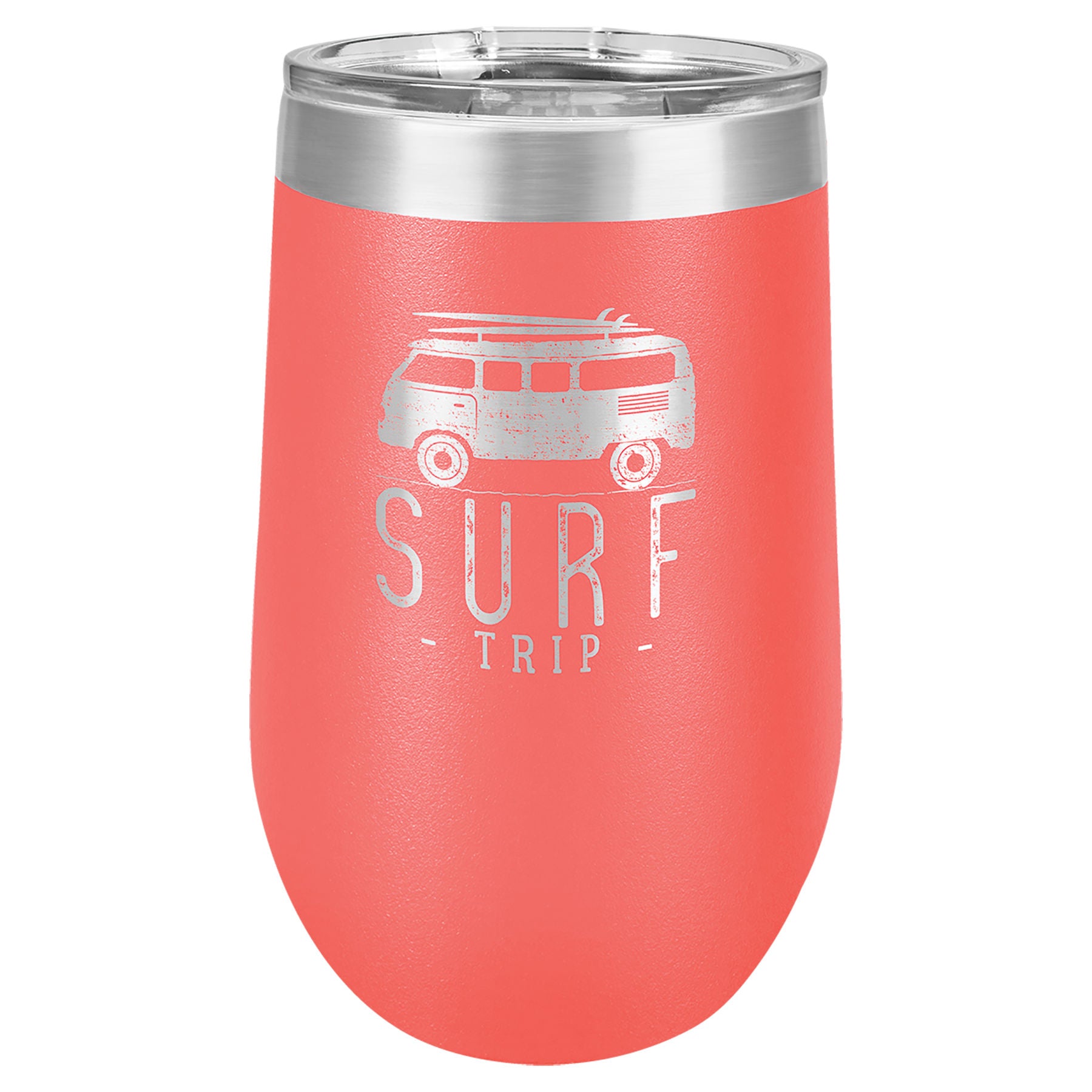 Stemless Wine Tumblers 16 oz. - 5.75" / Coral
