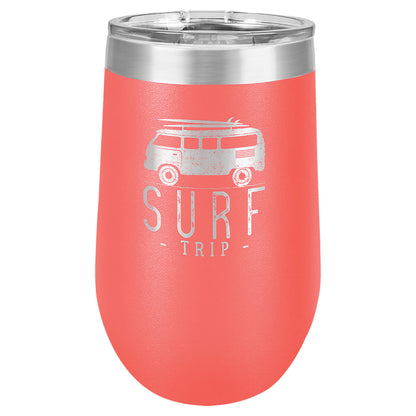 Stemless Wine Tumblers 16 oz. - 5.75" / Coral