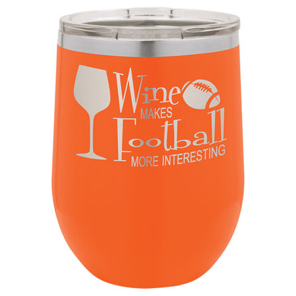 Stemless Wine Tumblers 12 oz. - 4.375" / Orange