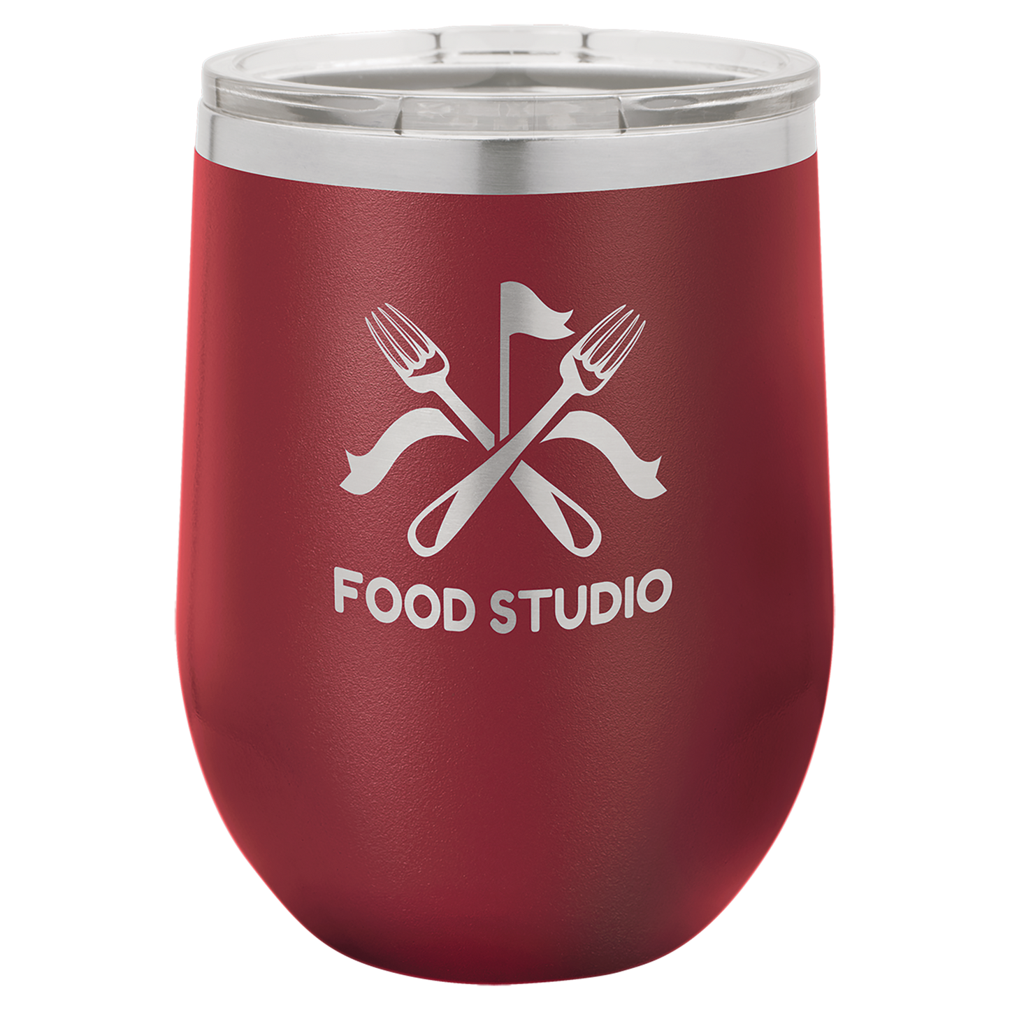 Stemless Wine Tumblers 12 oz. - 4.375" / Maroon