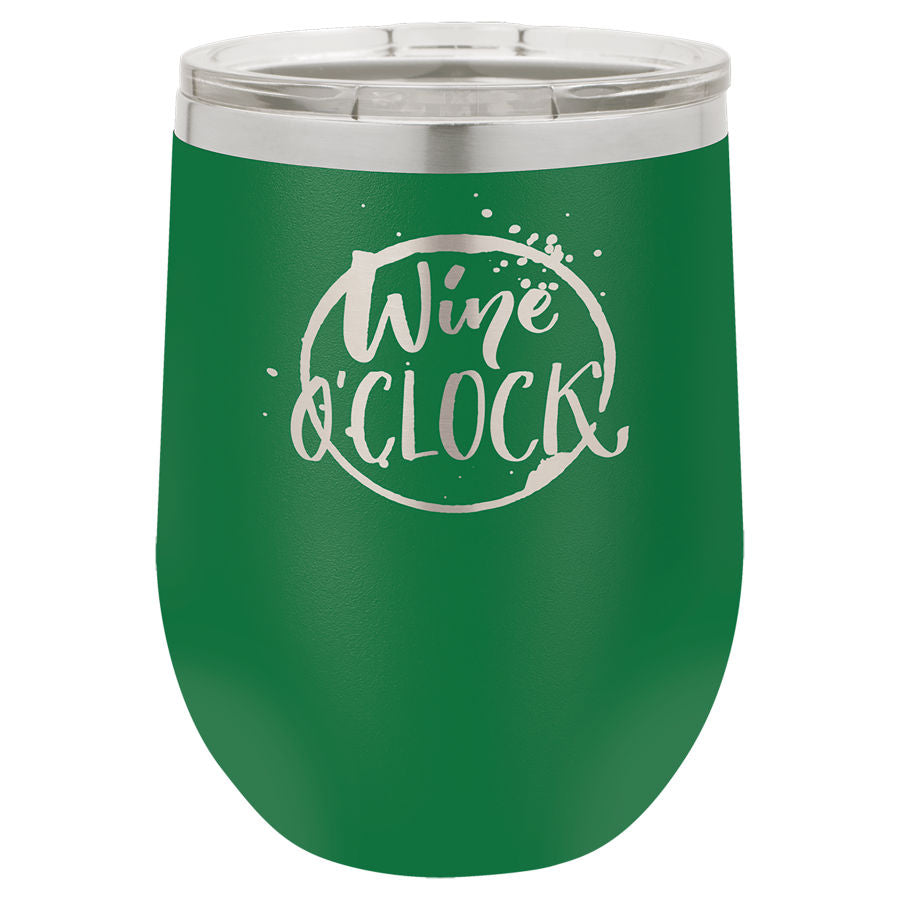 Stemless Wine Tumblers 12 oz. - 4.375" / Green