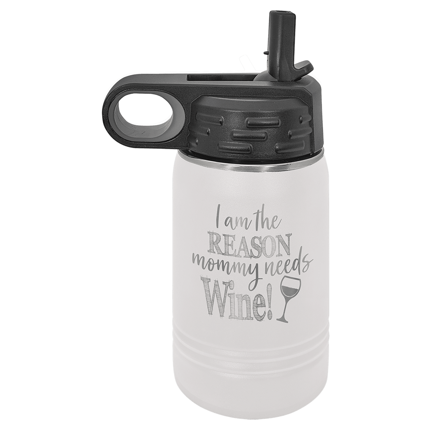 Water Bottle 12 oz - 6.75" / White