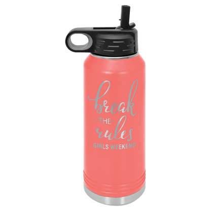 Water Bottle 32 oz - 10.25" / Coral