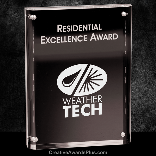 Magnetic Acrylic Award 8" / Black