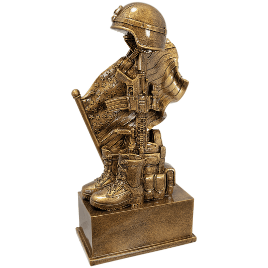 Military Gun and Helmet 8.75"