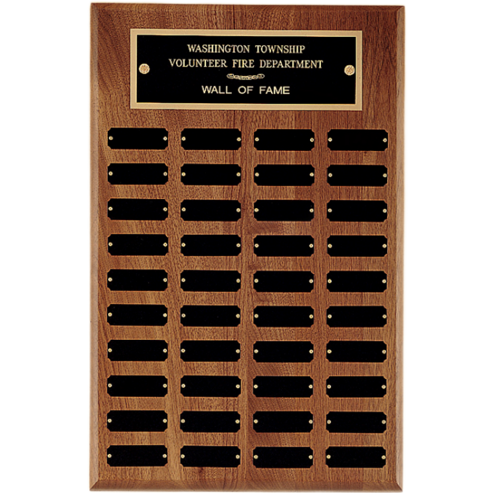 American Walnut Perpetual Plaque 15 13" x 20" / Walnut / 12 Plates