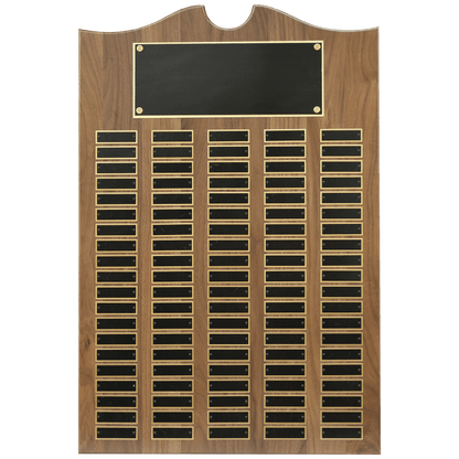 American Walnut Perpetual Plaque 1551 20" x 30" - 100 Plates / Walnut
