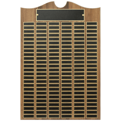 American Walnut Perpetual Plaque 1551 20" x 30" - 150 Plates / Walnut