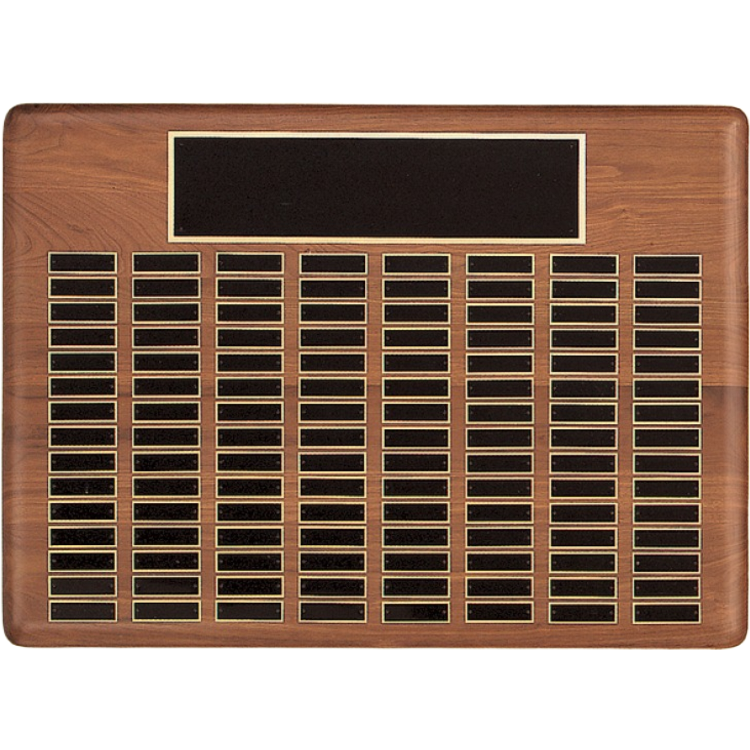 American Walnut Perpetual Plaque 2301 9" x 12" / Walnut / 12 Plates