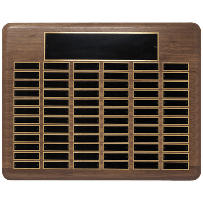 American Walnut Perpetual Plaque 2301 22" x 30" - 80 Plates / Walnut