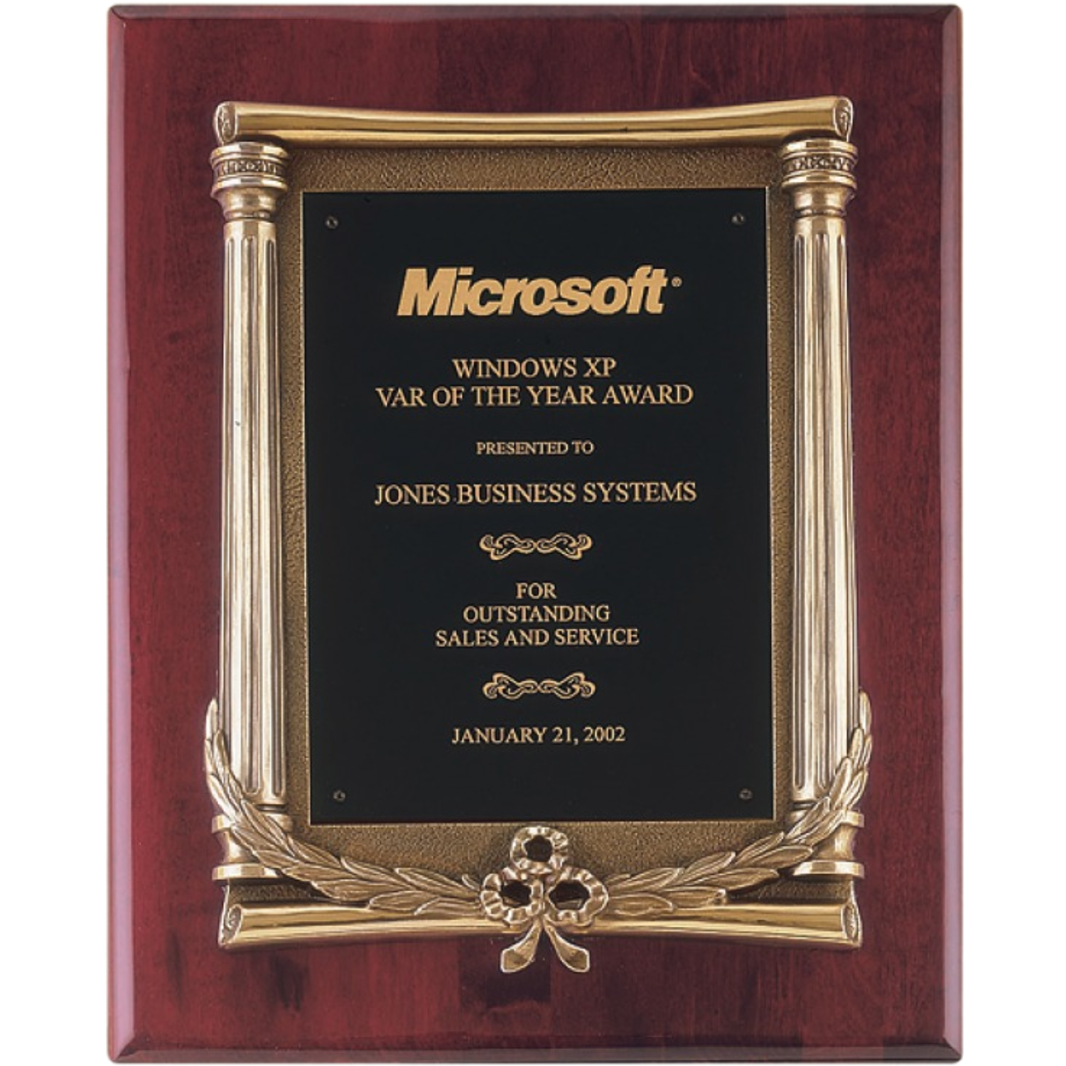 Cast Bronze Roman Rosewood Plaque 10.5" x 13" / Rosewood