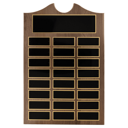 American Walnut Perpetual Plaque 3945 14" x 20" - 24 Plates / Walnut