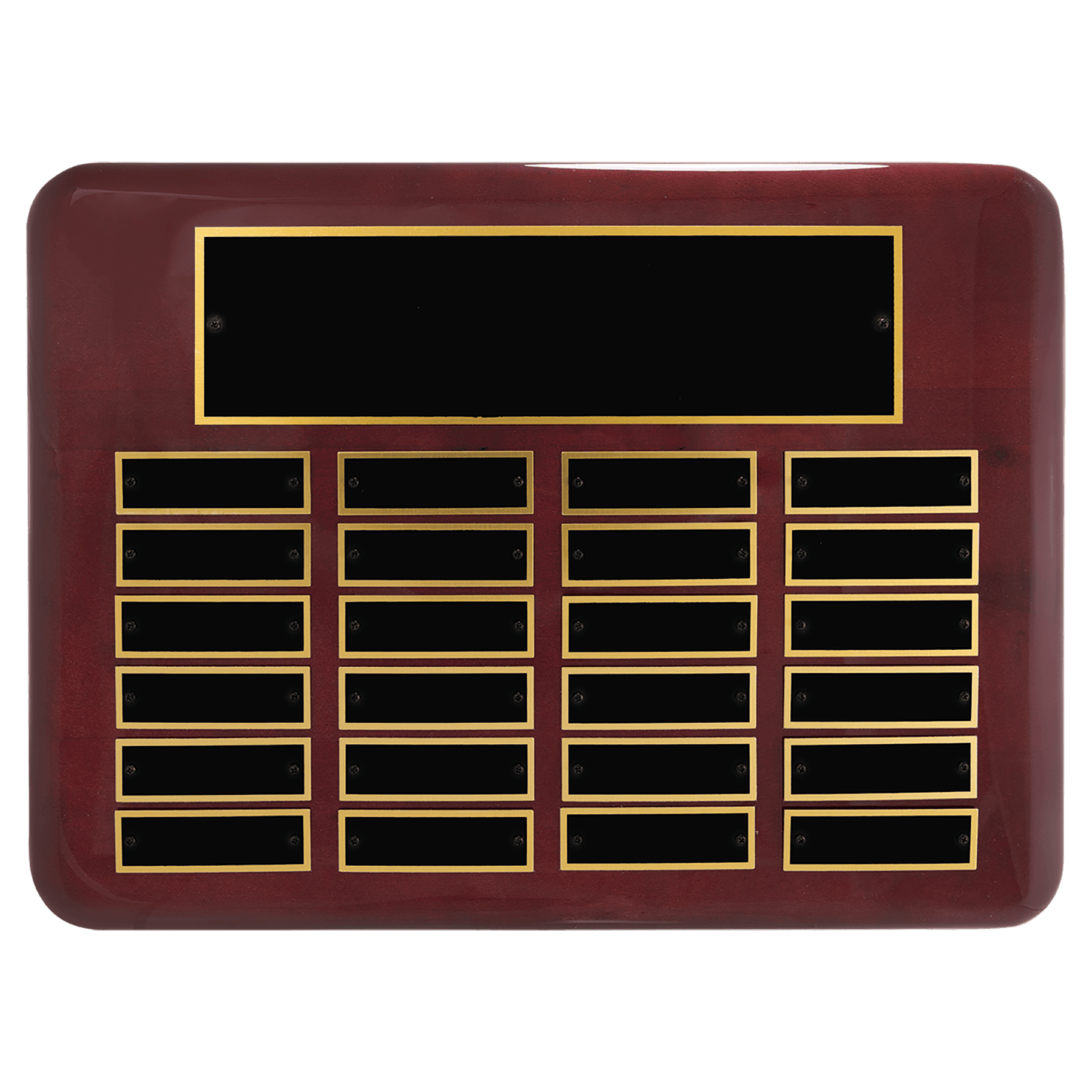Rosewood Perpetual Plaque 4500 11" x 15" - 24 Plates / Rosewood