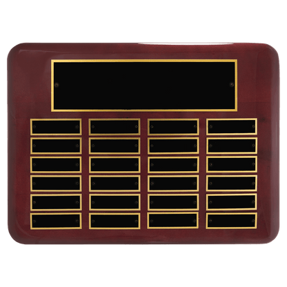 Rosewood Perpetual Plaque 4500 11" x 15" - 24 Plates / Rosewood