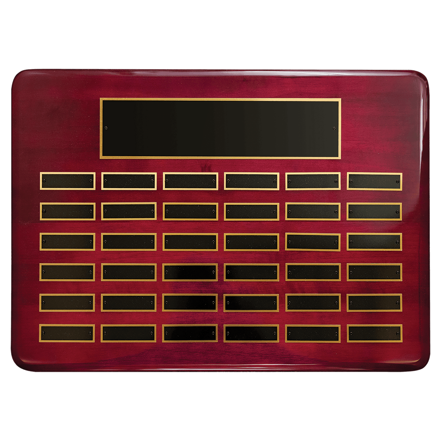 Rosewood Perpetual Plaque 4500 15" x 21" - 36 Plates / Rosewood