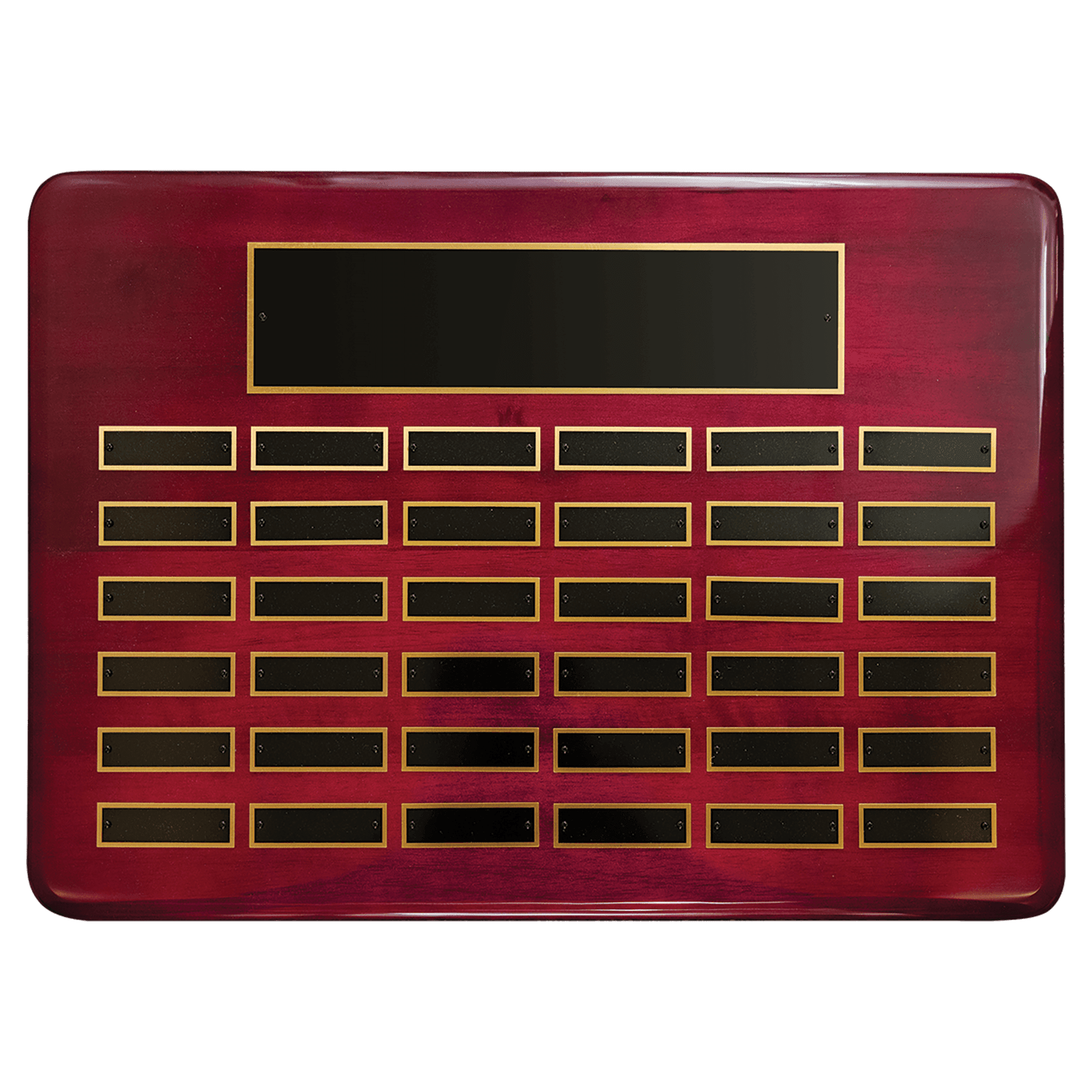 Rosewood Perpetual Plaque 4500 15" x 21" - 36 Plates / Rosewood
