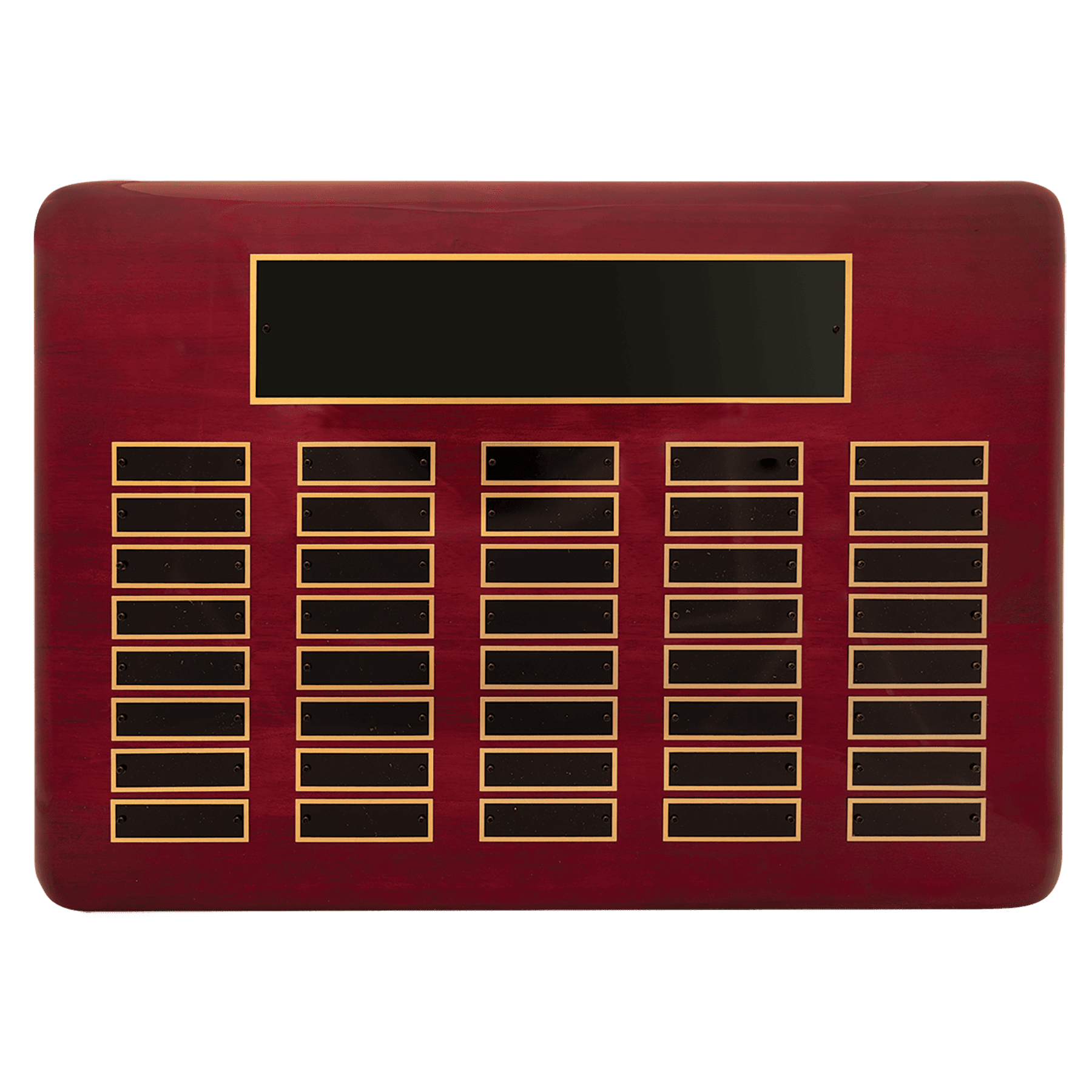 Rosewood Perpetual Plaque 4500 15" x 21" - 40 Plates / Rosewood