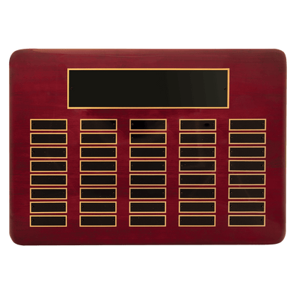 Rosewood Perpetual Plaque 4500 15" x 21" - 40 Plates / Rosewood