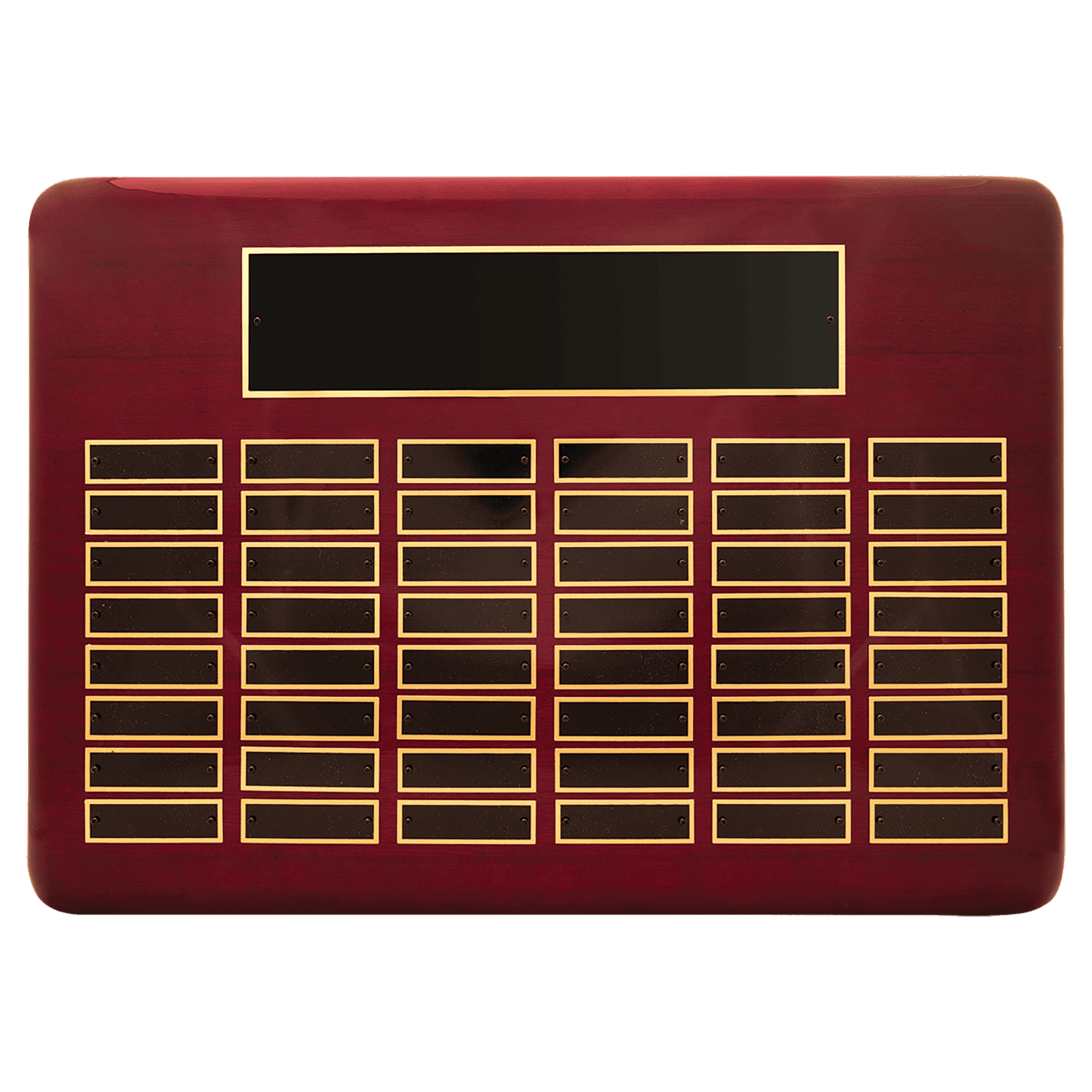 Rosewood Perpetual Plaque 4500 15" x 21" - 48 Plates / Rosewood