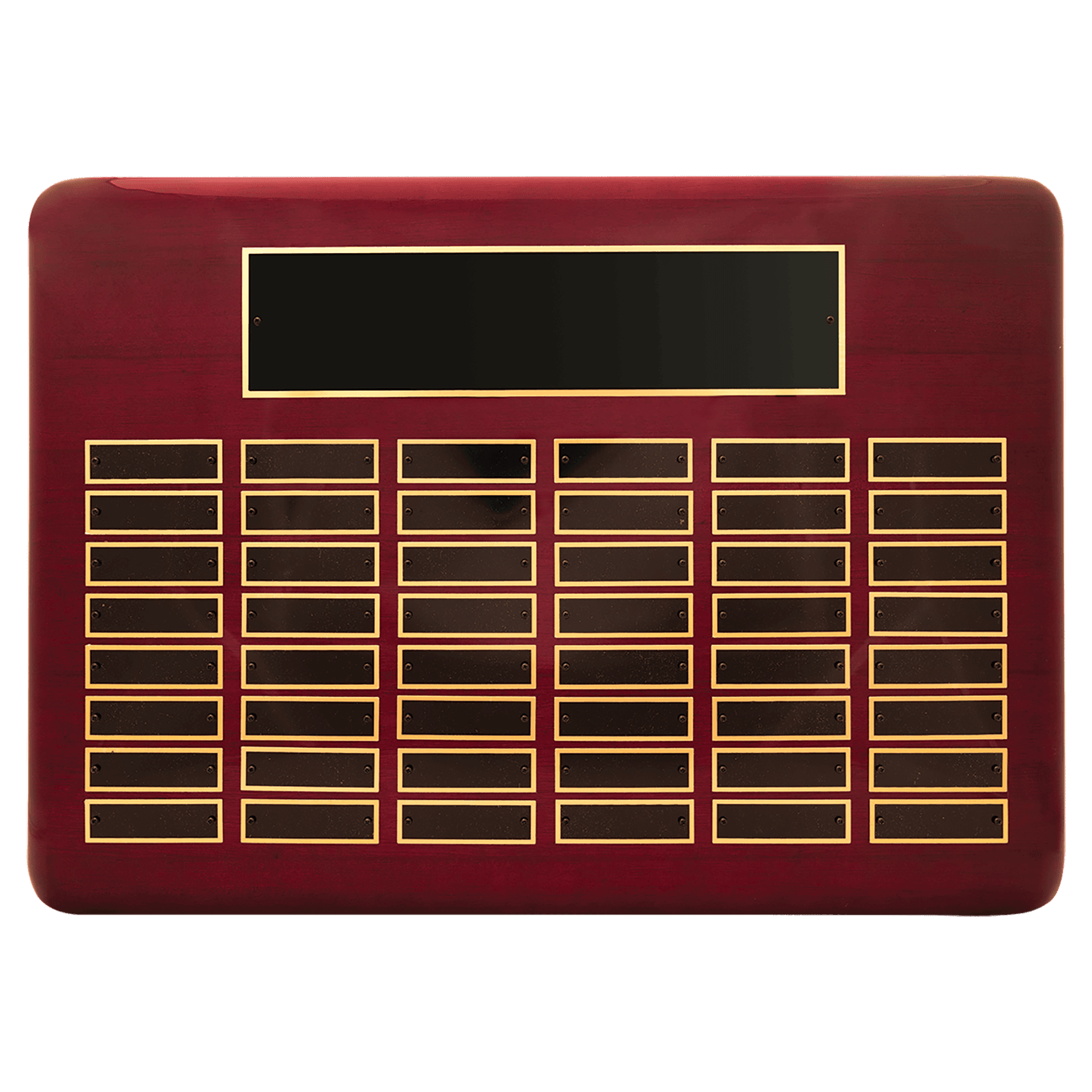 Rosewood Perpetual Plaque 4500 15" x 21" - 48 Plates / Rosewood