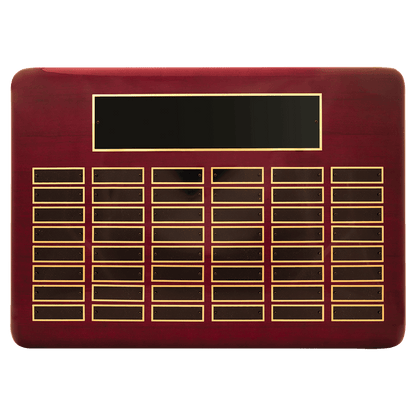 Rosewood Perpetual Plaque 4500 15" x 21" - 48 Plates / Rosewood
