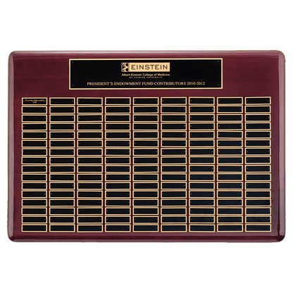 Rosewood Perpetual Plaque 4500 22" x 30" - 144 Plates / Rosewood