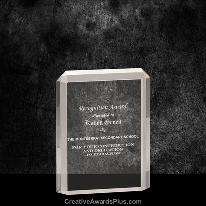 Premier Rectangular Acrylic Award 6.25" / Clear