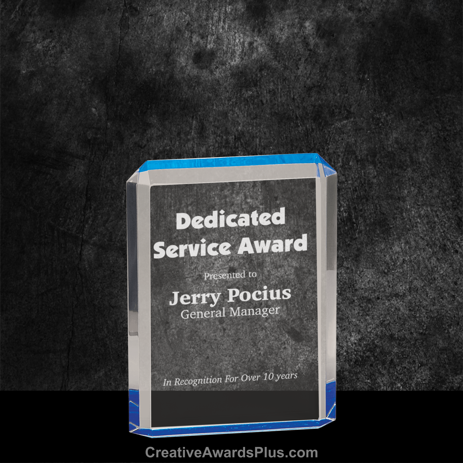 Premier Rectangular Acrylic Award 6.25" / Blue