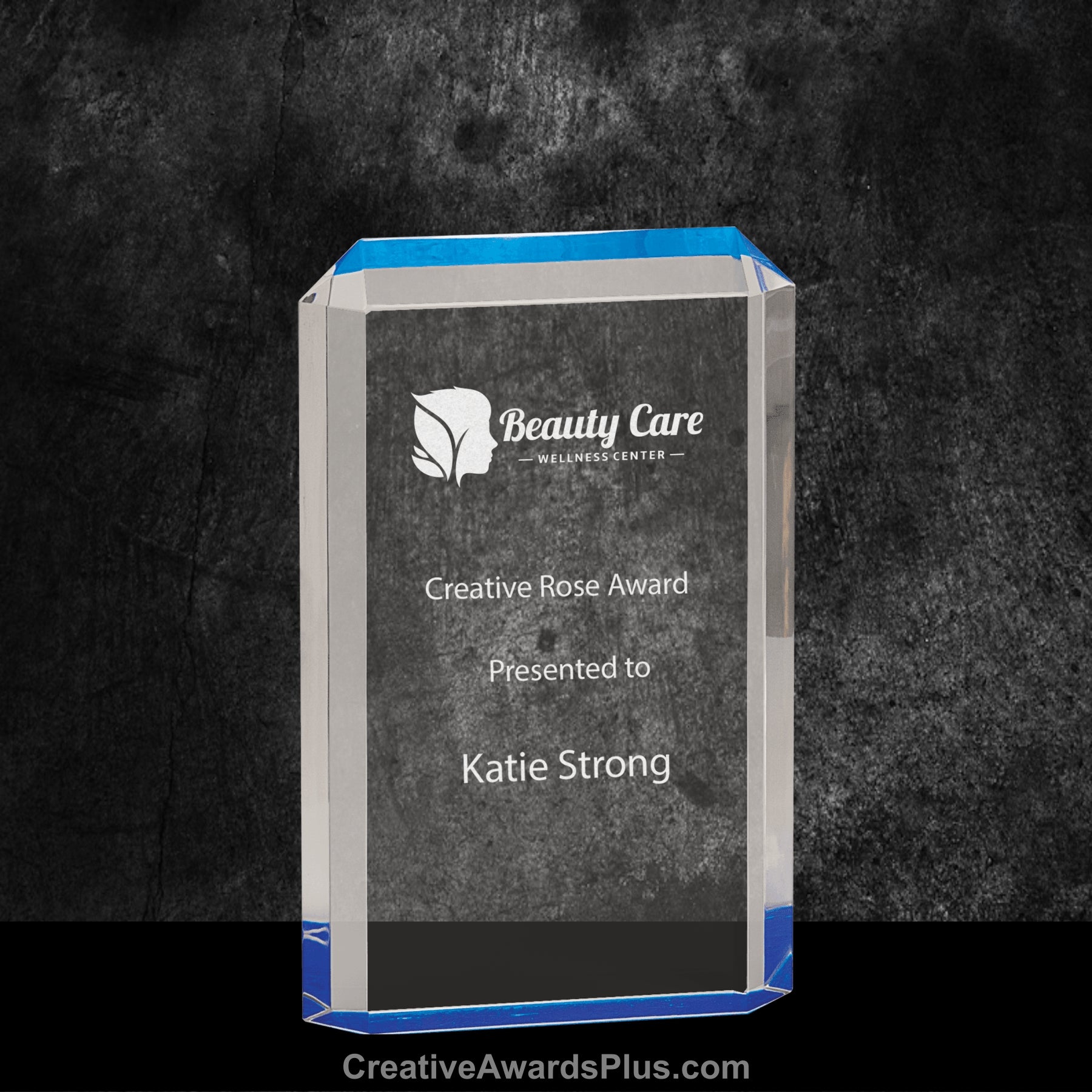 Premier Rectangular Acrylic Award 7.5" / Blue