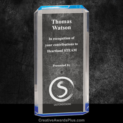 Premier Rectangular Acrylic Award 9.5" / Blue