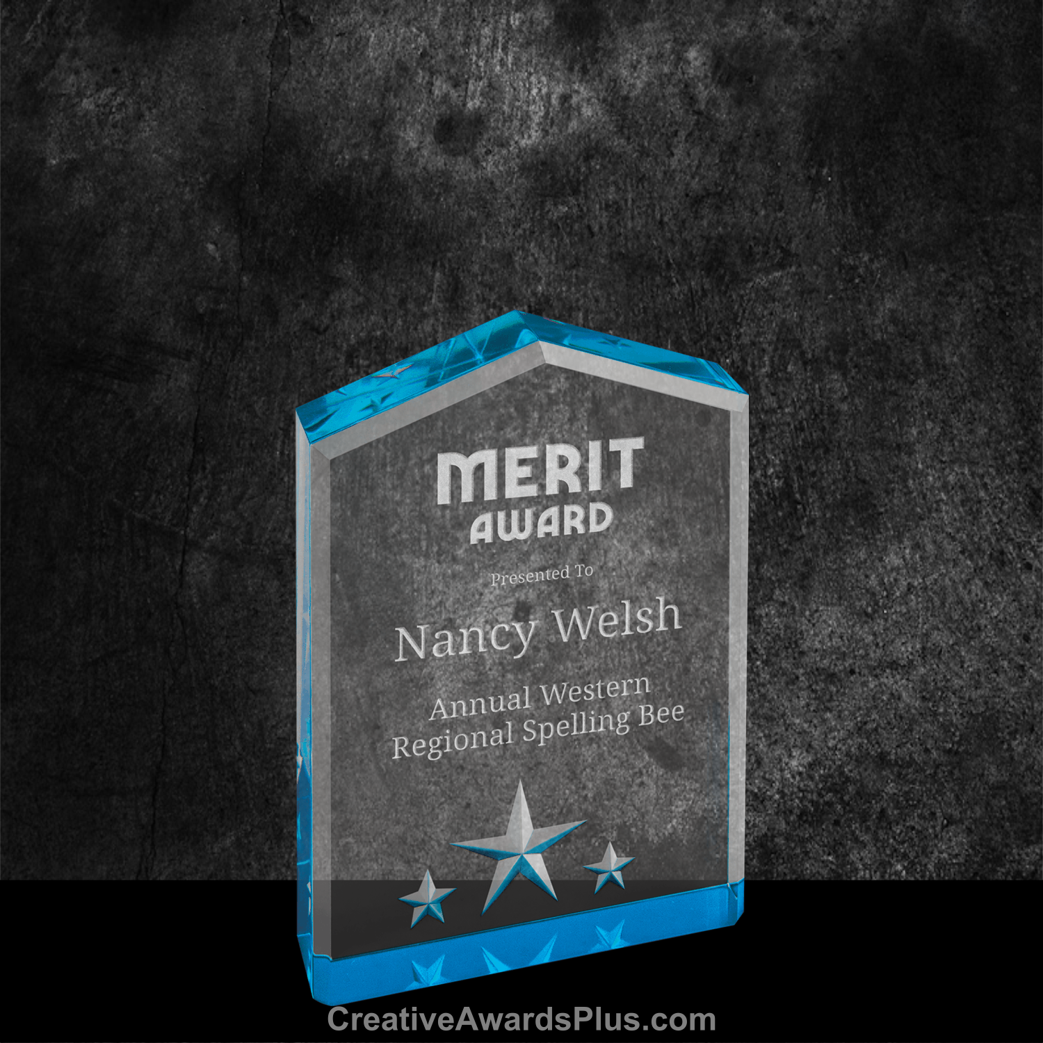 5 Star Acrylic Award 5" / Blue