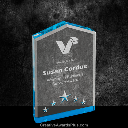 5 Star Acrylic Award 6" / Blue