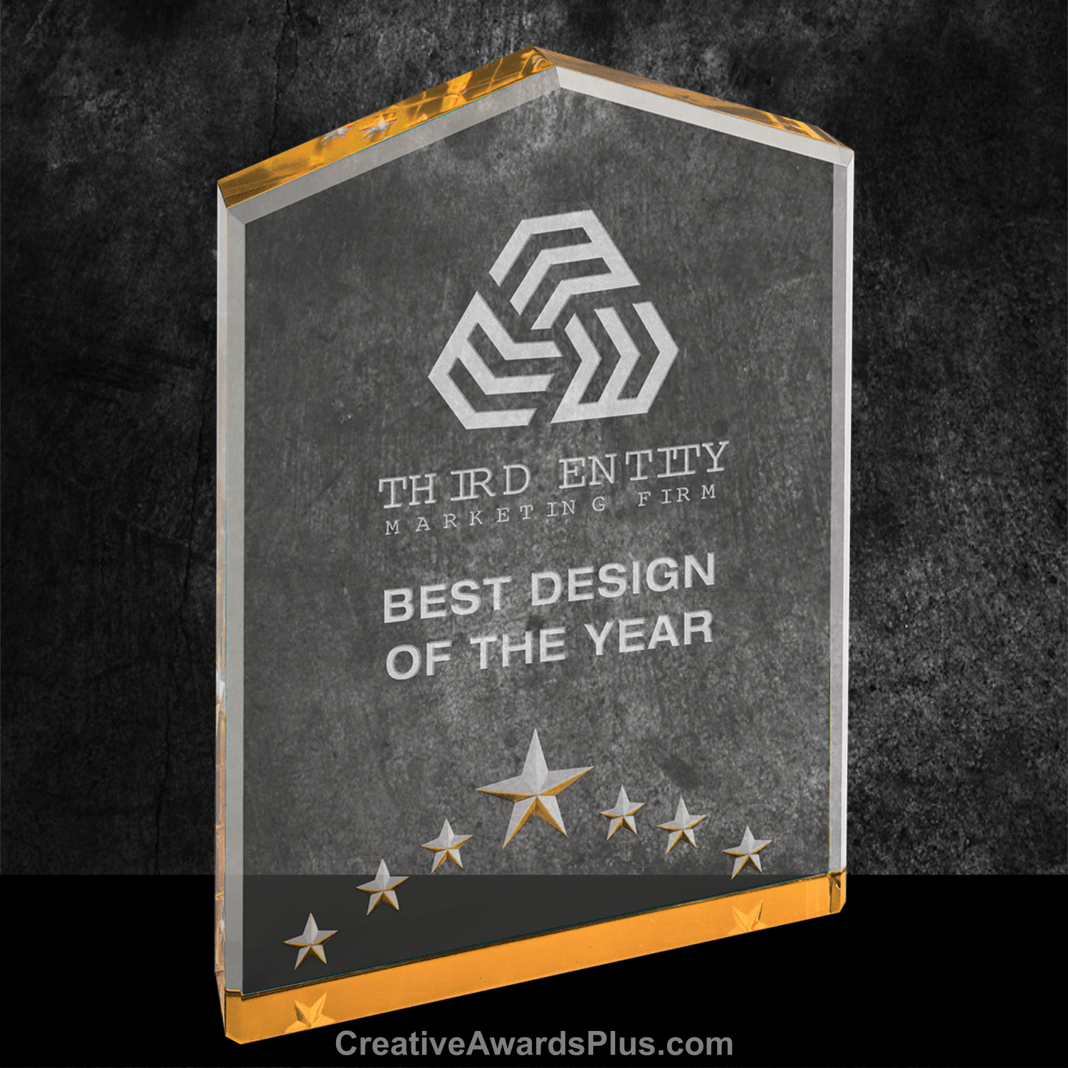 5 Star Acrylic Award 7" / Gold