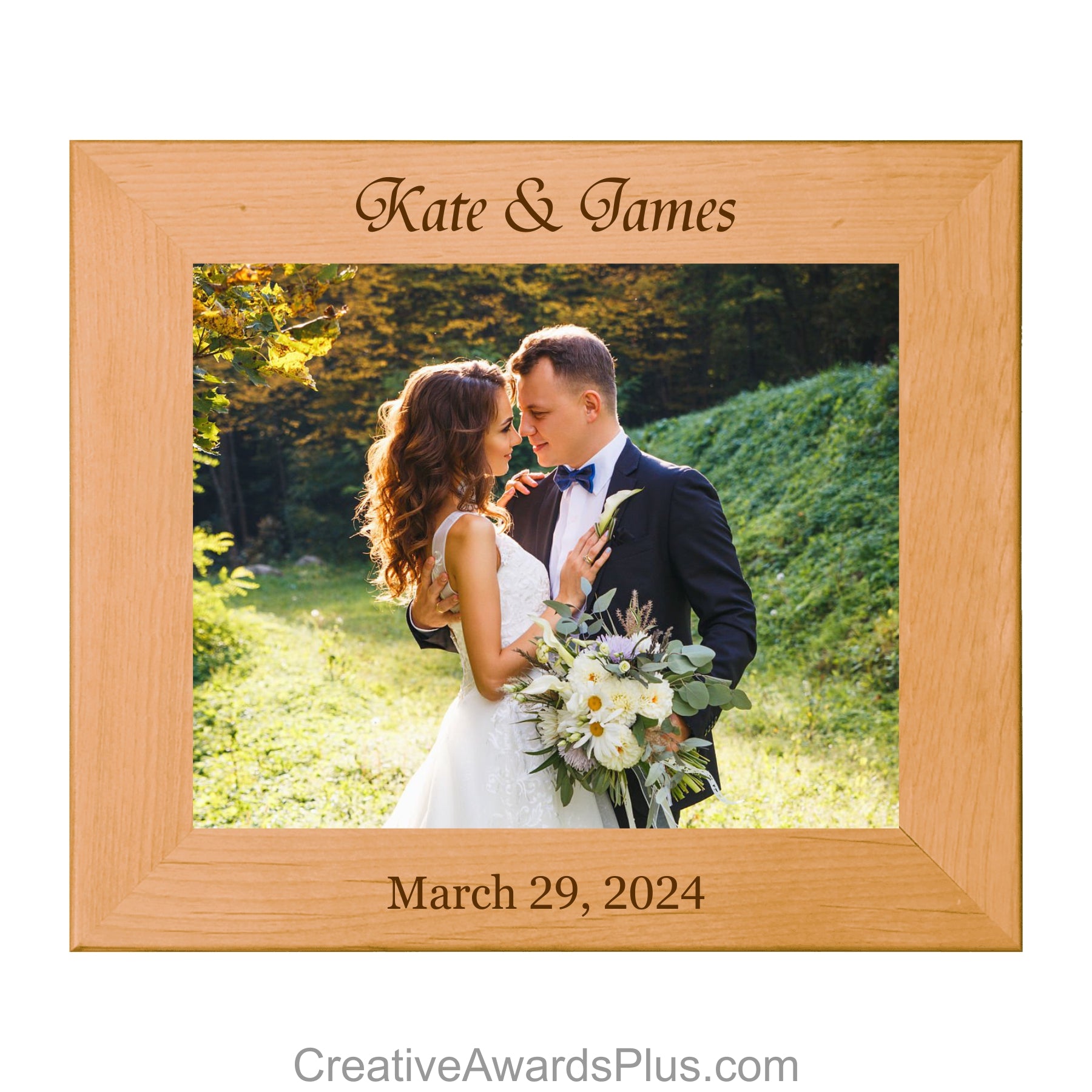 Red Alder Photo Frame 11.5" x 13.5" - Holds 8" x 10" Photo / Alder / Landscape