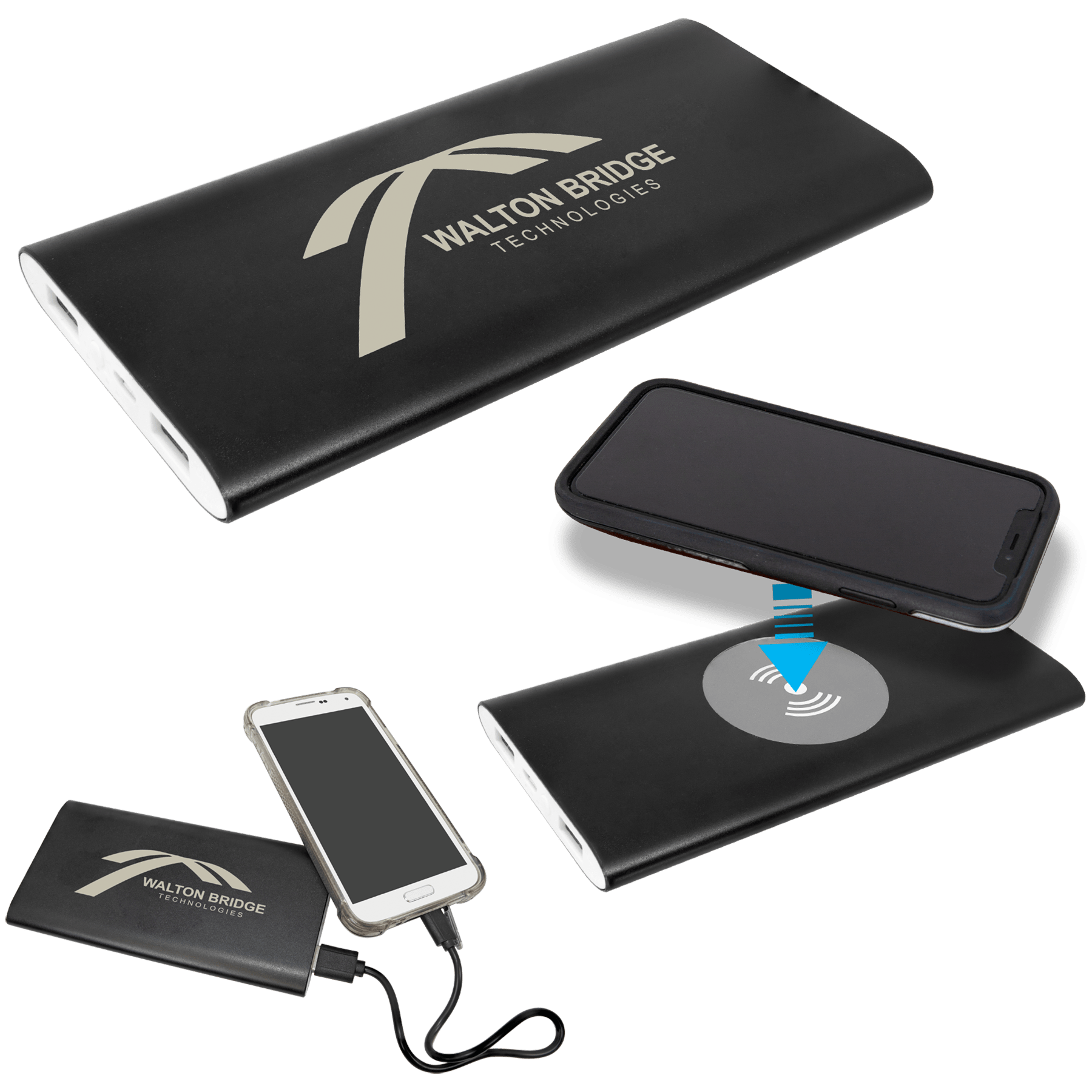 Power Bank 5 7/8"(L) x 2 7/8"(H) x 7/16" (W) / Black