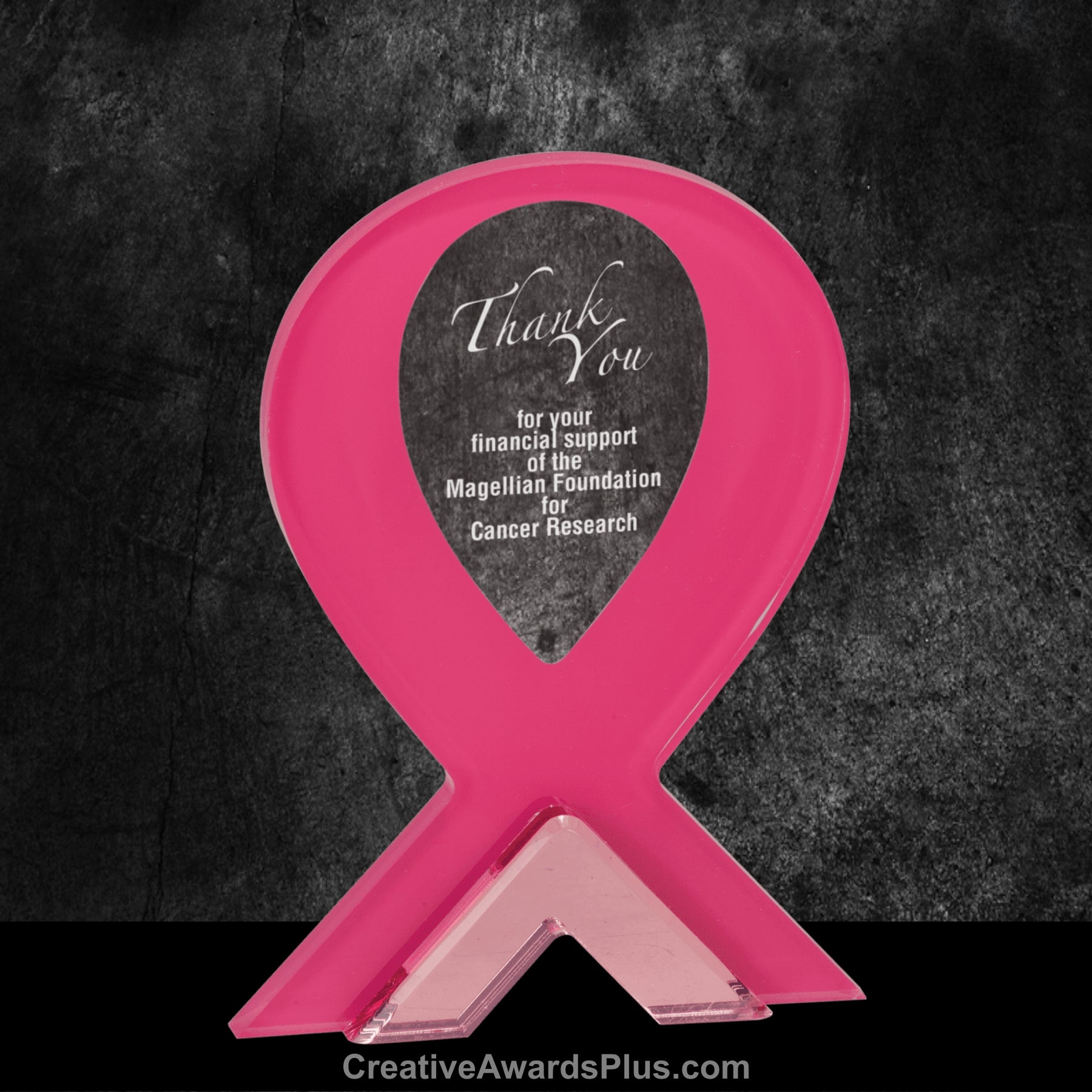 Pink Ribbon Acrylic 7" / Pink