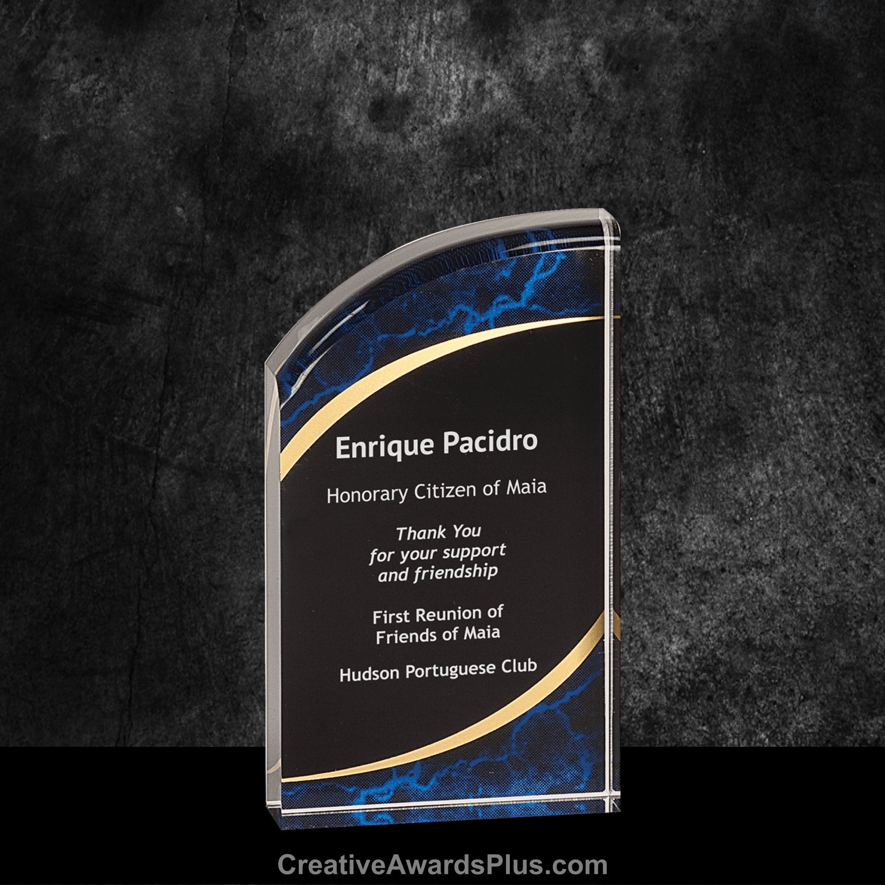 Rounded Marble Acrylic 6" / Blue