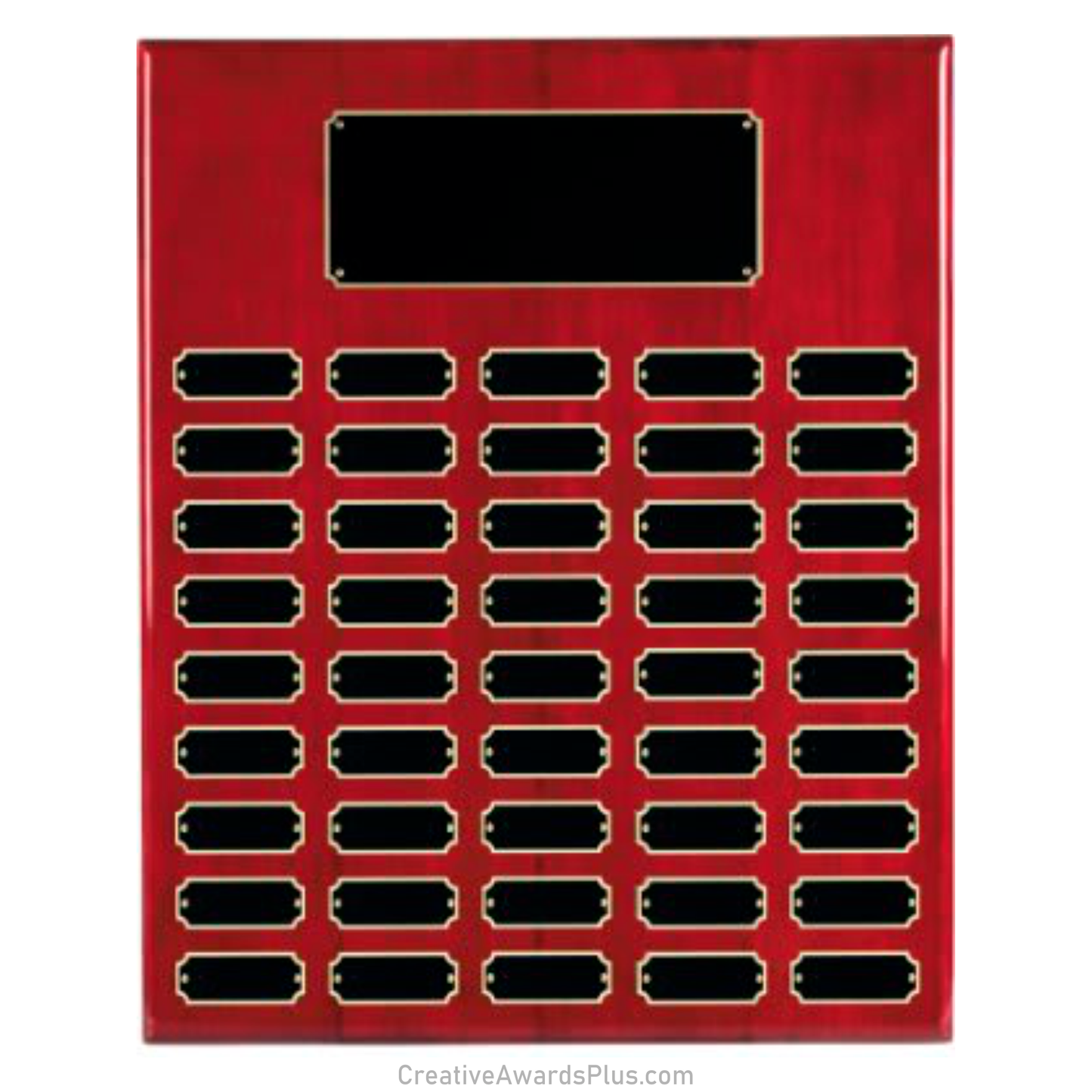 Rosewood Piano Finished Perpetual Plaque 16" x 20" / Rosewood / 45 Leaf plates