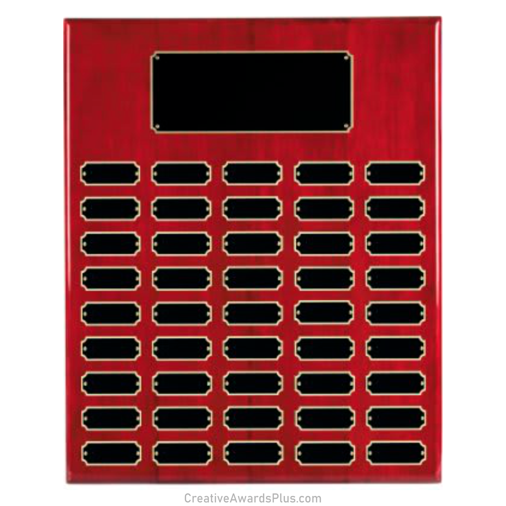 Rosewood Piano Finished Perpetual Plaque 16" x 20" / Rosewood / 45 Leaf plates