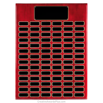 Rosewood Piano Finished Perpetual Plaque 18" x 24" / Rosewood / 84 Leaf Plates