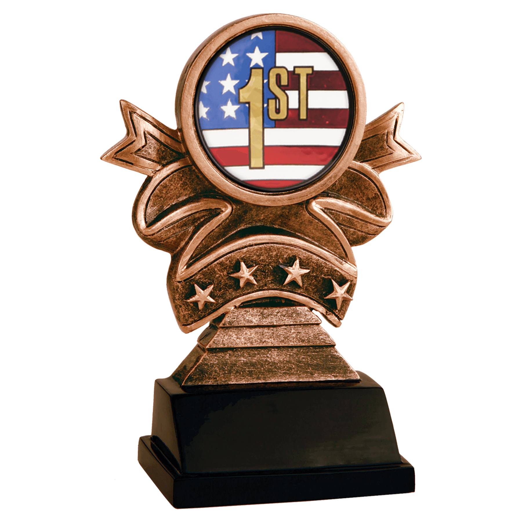 Ribbon Star Insert Holder Award 5.5"