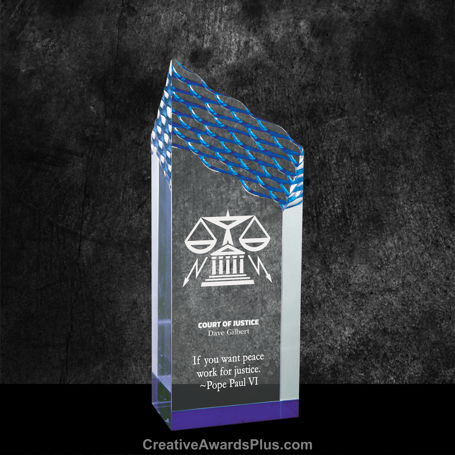 Riptide Acrylic Award 8" / Blue