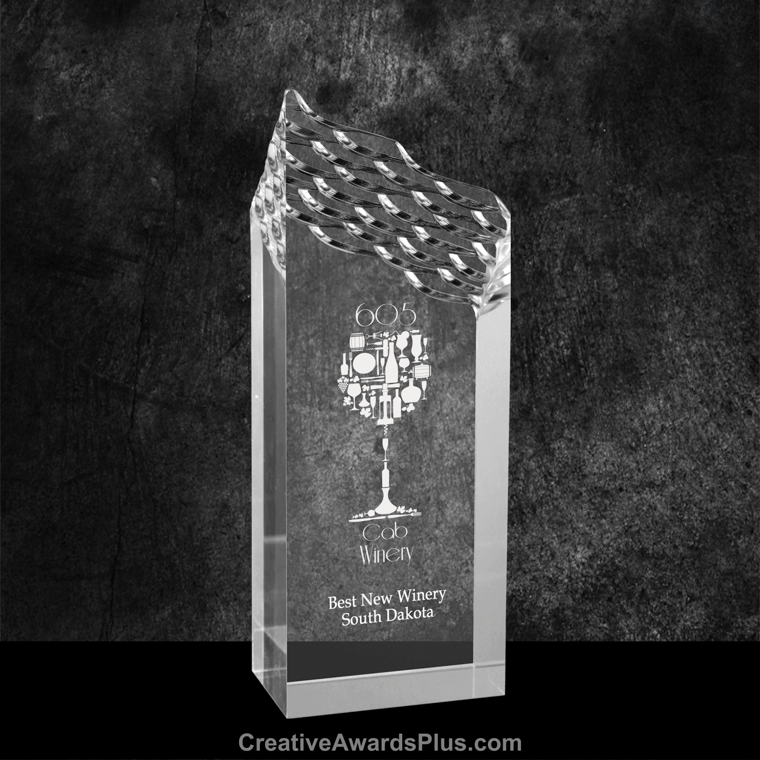 Riptide Acrylic Award 8" / Silver