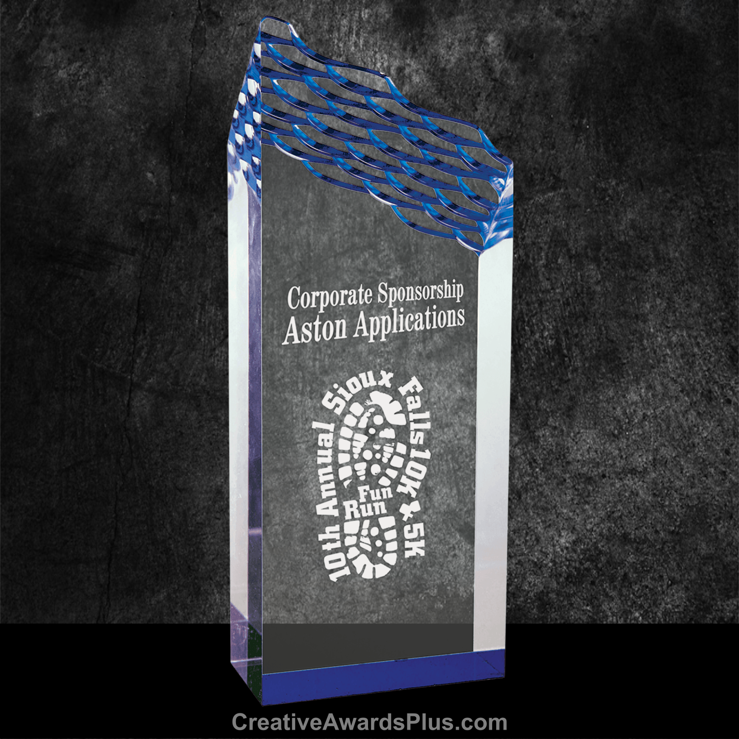 Riptide Acrylic Award 9" / Blue