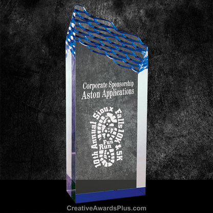 Riptide Acrylic Award 9" / Blue