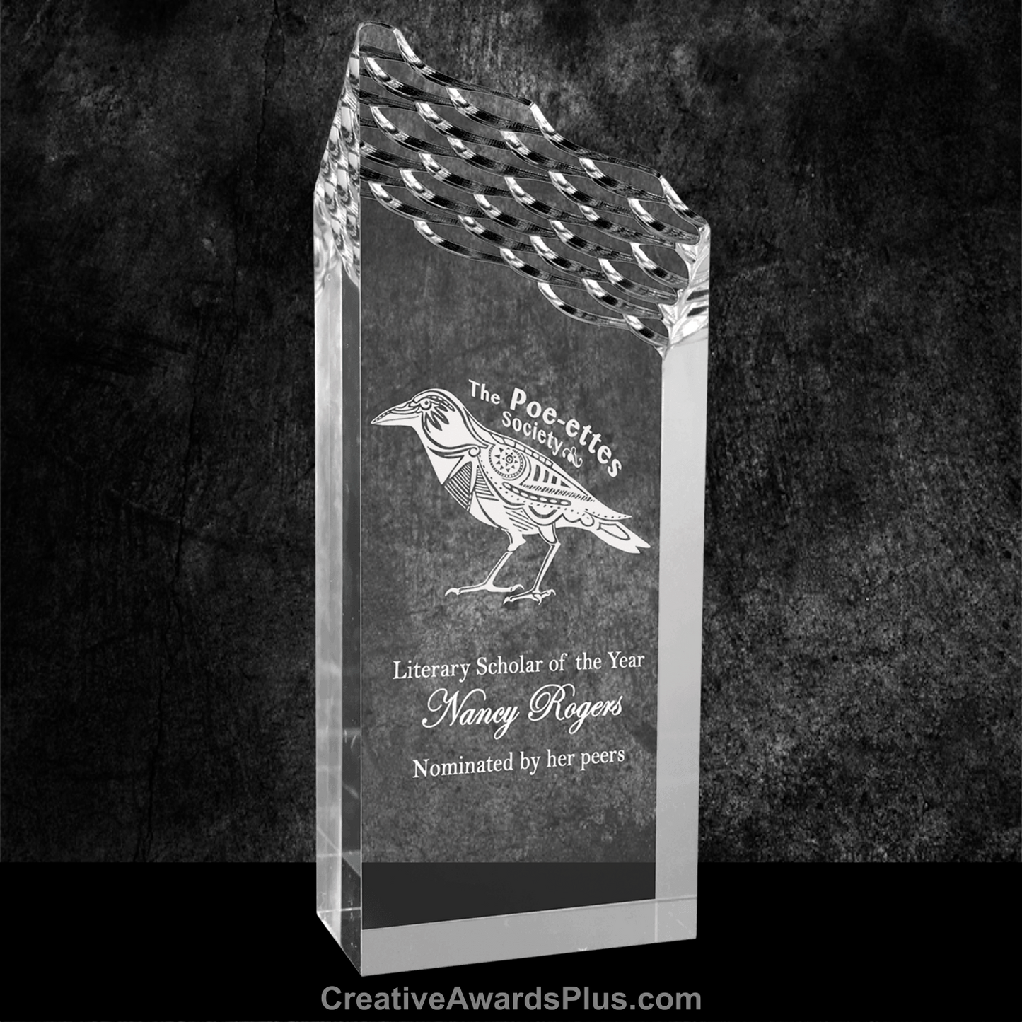 Riptide Acrylic Award 9" / Silver